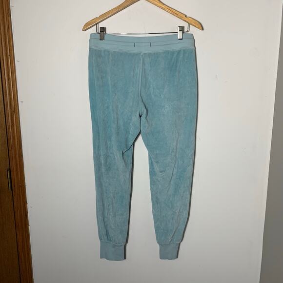 Womens AMO Velour Sky Blue Joggers Size S EUC! - Picture 3 of 3
